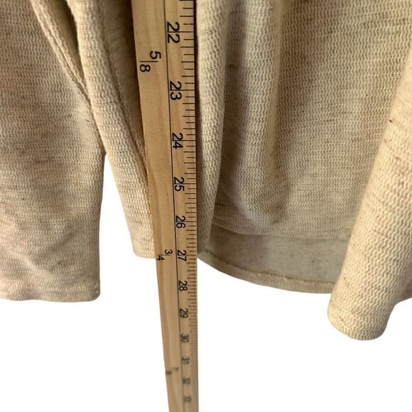 Woolrich Womens Cream Black Plaid Trim Button Up Ribbed Long Sleeve Henley Shirt - Picture 2 of 6